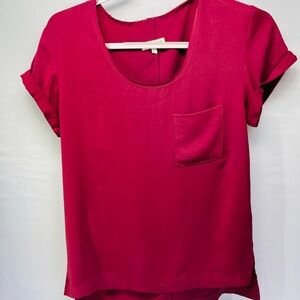 rag & bone Fuchsia Short Sleeve Tee